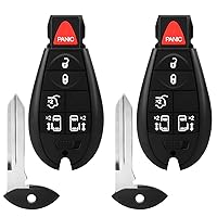 6-Btn Key Fob Replacement Keyless Entry Remote Control Fits for 2008 2009 2010 2011 2012 2013 2014 2015 2016 2017 2018 2019 2020 Dodge Grand Caravan Chrysler Town and Country M3N5WY783X IYZ-C01C, 2Pcs