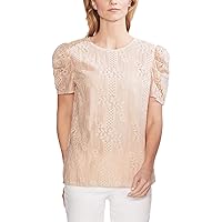 Vince Camuto Womens Puff Sleeve Pullover Blouse