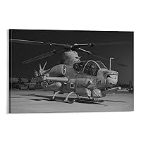 AH-1Z Viper Attack Helicopter Vintage US Navy Aircraft Photography Black And White Picture Aviation Canvas Wall Art Prints for Wall Decor Room Decor Bedroom Decor Gifts 12x18inch(30x45cm) Frame-styl