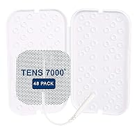 TENS 7000 Official TENS Unit Electrode Pads - 48 Pack, Includes Electrode Carrying Case, Premium Quality OTC TENS Unit Replacement Pads, 2