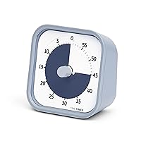 TIME TIMER Home MOD - 60 Minute Kids Visual Timer Home Edition - for Homeschool Supplies Study Tool, Timer for Kids Desk, Office Desk and Meetings with Silent Operation (Pale Shale)