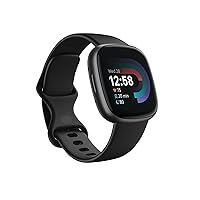 Versa 4 Fitness Smartwatch with Daily Readiness, GPS, 24/7 Heart Rate, 40+ Exercise Modes, Sleep Tracking and more, Black/Graphite, One Size (S & L Bands Included)