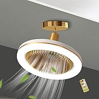 AVZYARDY Ceiling Fan with Lighting 30 W Quiet Ceiling Fan with LED Light and Remote Control 3 Gears Wind 3 Colours Dimmable LED Ceiling Light with Fan for Bedroom