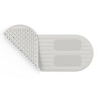Martha Stewart MDSMOMMATGMS Bath Mat with Microban Anti-Mold, Slip-Resistant, Mildew Resistant for Tub/Shower/Bathtub/Bathroom