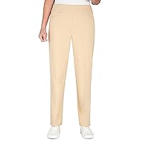 Alfred Dunner Womens Petite Super Stretch Mid-Rise Short Length Pant