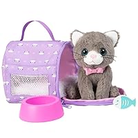 Adora Amazon Exclusive Amazing Girls Collection, 18” Realistic Doll with Changeable Outfit and Movable Soft Body, Birthday Gift for Kids and Toddlers Ages 6+ - Misty the Grey Kitty