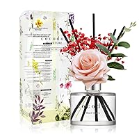 COCODOR Rose Flower Reed Diffuser/Black Cherry/6.7oz(200ml)/1 Pack/Reed Diffuser, Reed Diffuser Set, Oil Diffuser & Reed Diffuser Sticks, Home Decor & Office Decor, Fragrance and Gifts