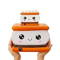 Anboor 2Pcs Squishies Smore Biscuit Toys Jumbo Slow Rising Food Soft Relief Stress Toy for Kids Adults
