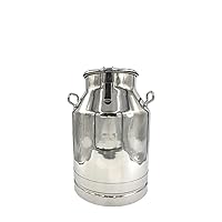 Stainless Steel(304 Grade) Milk, Maple Syrup Transport Cans with Sealed Lid & Spigot Dispenser (30 Liter (7.9 Gal.) with Spigot)