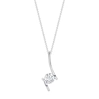 3/4 ct. Diamond Necklace (1 ctw, H-I color, VS2-SI1 clarity) - Lab Grown Diamond (Made in the USA)