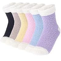 Plush Slipper Socks Women - Colorful Warm Fuzzy