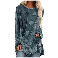 FQZWONG Fall Womens Fashion 2023 Long Sleeve Shirts for Women Plus Size Casual Going Out Tops Trendy Classic Graphic Tees