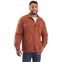 Guide Gear Men’s Sherpa-Lined CPO Shirt Jacket Fleece Long Sleeve Hunting Shirts