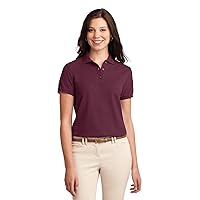 Port Authority Ladies Silk Touch Polo. L500 Burgundy