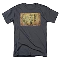 Hobbit Shirt Movie Unexpected Journey Loyalty Map Charcoal Adult Tee
