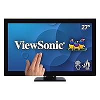 ViewSonic TD2760 27 Inch 1080p 10-Point Multi Touch Screen Monitor with Advanced Ergonomics RS232 HDMI and DisplayPort,Black, 26.0 x 17.5 x 9.4