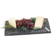 Twine Country Home Black Slate Cheese Board with Handle & Chalk Set - 16