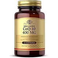 Megasorb CoQ-10 400 mg, 30 Softgels - Supports Heart & Brain Function - Coenzyme Q10 Supplement - Enhanced Absorption - Gluten Free, Dairy Free - 30 Servings