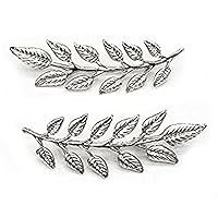 A Pair of Tree Leaves Shirt Collar Pin Buckle Safe Brooch Clothes Jewelry