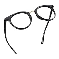 Blue Light Blocking Glasses, Anti Eyestrain, Computer Reading Glasses, Gaming Glasses, TV Glasses for Women Men, Anti Glare (Black, 1.75 Magnification)