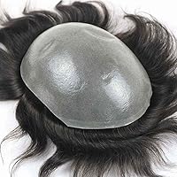 Men Hair Toupee Men's Capillary Prothesis 0.06mm-0.08mm Thickness Full PU Wig Man Natural Human Hair Wig 100% Straight Hairpiece 6