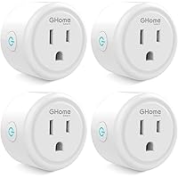 Mini Smart Plug, WiFi Outlet Socket Works with Alexa and Google Home, Remote Control with Timer Function, Only Supports 2.4GHz Network, No Hub Required, ETL FCC Listed (4 Pack),White