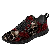 Womens Mens Skull Shoes Running Tennis Walking Sports Athletic Sneakers Gifts for Him Her
