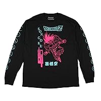 Dragon Ball Z Men's Son Goku Long Sleeve Adult Long Sleeve Anime Graphic Print T-Shirt