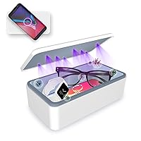 UV light Sanitizer Box, phone sanitizer with wireless charging, ultra-powerful 8 UV-C Sterilizer machine for Phone Toothbrush Nail Tools Jewelry and more