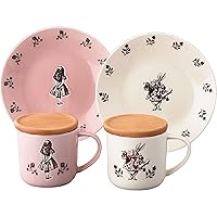Macmillan Alice ALC20-17C (Alice in Wonderland) Pair Plate Plate Pair Mug Cup 6 Piece Dinnerware Set Alice Color Tableware Miscellaneous Goods Made in Japan