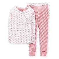 Carter's Girl's 2 Pc Pink Cotton Pajama Set (5)