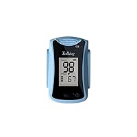 Finger Pulse Oximeter with Sound - English Speaking Blood Oxygen Saturation Monitor for Visually Impaired - Portable Oxygen Sensor with Included Batteries - O2 Saturation Monitor with Carry