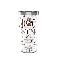 Tervis Traveler Dog Mom Triple Walled Insulated Tumbler Travel Cup Keeps Drinks Cold & Hot, 20oz, Stainless Steel