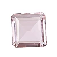 GEMHUB Baby Pink Topaz 118.50 Ct Square Cut Translucent Faceted Birthstone Topaz Loose Gemstone for Jewelry