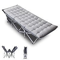 Camping Cot,Flat Sleeping Cot for Adults with Mattress,Portable Foldable Camp Cot for Office,Home Nap,Outdoor Travel