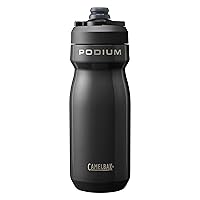 CamelBak Podium Steel Insulated Stainless Steel Bike Water Bottle – for Cycling, Fitness & Sports- Fits Most Bike Cages, 18oz - Black