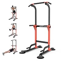 Pull Up Dip Station For Home Gym Strength Training Fitness Workout Station Chin-Ups Push-Ups Pull-Ups Dip-Ups 330LBS T055CDC