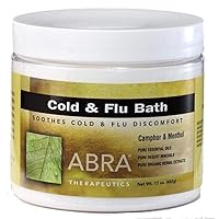Abra Therapeutics Cold and Flu Bath, Camphor & Menthol, 17 oz (482 g)