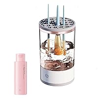 Electric Makeup Brush Cleaner and 80ml Makeup Tool Cleaning Liquid, Cosmetic Brush Cleaner, Makeup Brush Cleaner, Automatic Spinning Makeup Brush Cleaner (Makeup Brush and 80ml Cleaning Liquid)