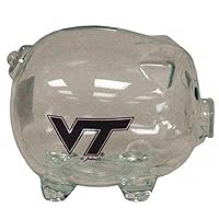 NCAA Virginia Tech Hokies Clear Plastic Piggy Bank