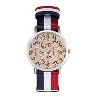 Funny Sloth Women's Watch with Braided Band Classic Quartz Strap Watch Fashion Wrist Watch for Men