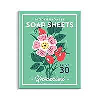 Emily Taylor Soap Sheets from Galison - 1 Package (30 Unscented Sheets), Convenient Biodegradable Hand Soap Sheets for On-The-Go Life, Features Beautiful Floral Design, 2.65” x 3.25” x 0.2”