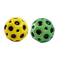 KOSIMI 2pcs Space Balls Extreme High Bouncing Ball & Pop Sounds Meteor Space Ball Toy, Pop Bouncing Ball Rubber Bounce Ball