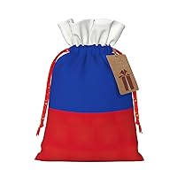 GeRRiT Russian Flag Print Christmas Drawstring Candy Gift Bags,Goody Bags,For Xmas Holiday Presents Party Favor