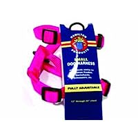 Hamilton Adjustable Comfort Nylon Dog Harness, Hot Pink, 5/8