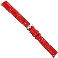 14mm Morellato Alligator Grain Genuine Italian Leather Red Watch Band 2860