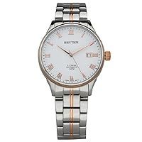 RHYTHM Japanese Automatic Men's Watch Two-Tone Stainless Steel Waterproof WatchVA1516S04