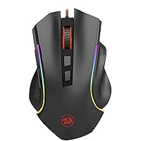 Redragon Griffin M607 Wired USB Gaming Mouse with 7 Programmable Buttons / 7200 DPI / RGB Lighting for Windows/Mac PC
