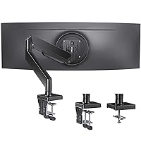HUANUO Ultrawide Monitor Arm for 13 to 43 Inch Screens, Single Heavy Duty Monitor Arm Holds up to 33 lbs, Full Motion Monitor Desk Mount with Tilt Swivel Rotation, VESA 75x75mm or 100x100mm