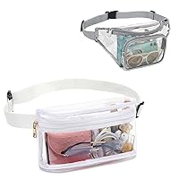 Clear Fanny Pack Stadium Approved, Stylish Clear Belt Bag for Women, Waterproof Clear Waist Bag for Sports, Travel, Concerts